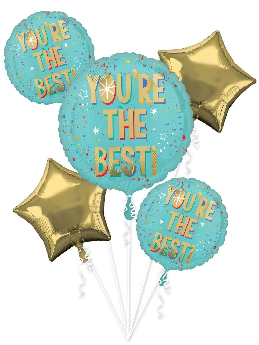 "You're the Best" Foil Balloon Bouquet - 5 Piece Set